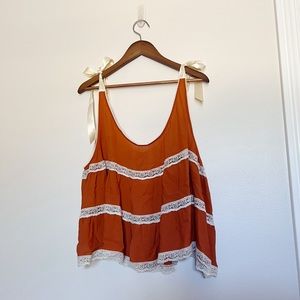 100% Silk Lingerie Set Orange 3XL